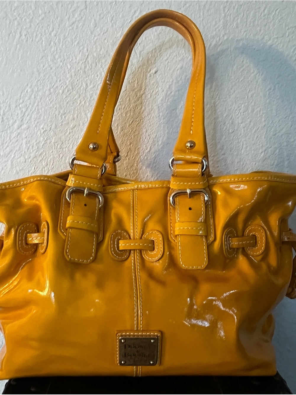 Dooney & Bourke Yellow Patent Satchel